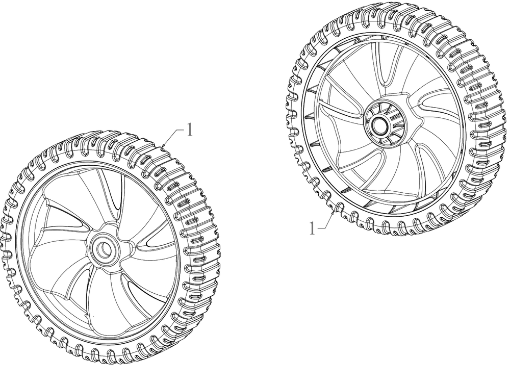 Wheels (8x1.8) Diagram and Parts List for 11A-A13M345 2022 Yard Machines Lawn Mower
